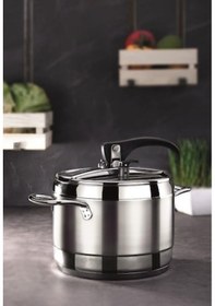 Resim Bonera Vita Pressure 6 L Düdüklü Tencere Gümüş - Siyah 