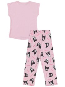 Resim Kuromi 6-9 Yaş Pijama Takımı - Pembe - Pembe / 7-8 Yaş 