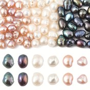 Resim 10 Çeşitli Doğal Taze Su İncisi, Barok Stilde DIY İnci Yapımı İçin Uygun, Bilezik, Kolye ve Küpe Yapımı İçin Uygundur. 