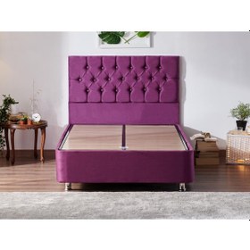 Resim Nironyatak Niron Violet Baza Ve Başlık Seti 120X200 Cm Tek Kişilik Sandıklı 