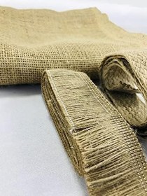 Resim Hasır Püskül Çuval Kumaşı Seti 