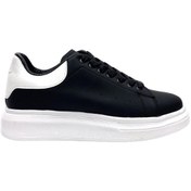 Resim Unisex Yüksek Taban Günlük Spor Sneaker Ayakkabı Siyah-beyaz-siyah - Beyaz Siyah - Beyaz 