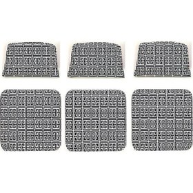 Resim Knsz minder seti 3 lü zng&mğr&uslu talen kumaş tel bar sandalyesi oturma ve sırt minderi set 