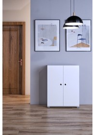 Resim Prenses Çok Amaçlı Ayakkabı Erzak Kiler Dolabı Beyaz 