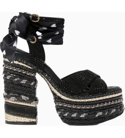Resim Kurt Geiger Chelsea Scarf 135 Lüks Tasarım, Kadın Platform Sandalet 