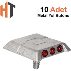Resim Hayat Trafik Ankrajlı Metal Yol Butonu Seti 10 x 10 x 2,1 cm 