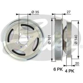 Resim Krank Kasnagı Fıat Doblo Albea Fıorıno Lınea 1.3jtd 16v 05- Gates 