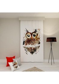 Resim PAREDORA Kahve Baykuş Tek Kanat Fon Perde 