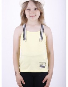 Resim Toontoy Kids Toontoy Kız Çocuk Omuz Şerit Aksesuarlı Atlet Sarı 