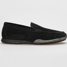 Resim Cabani Hakiki Deri Siyah Süet Erkek Günlük Ayakkabı Siyah 