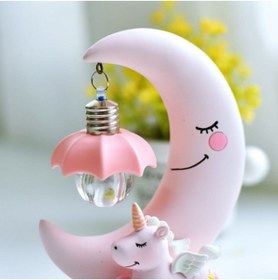 Resim Genel Markalar Dekoratif Ay Dede Ve Minik Unicorn Temalı Masa Lambası? Ve Biblo 