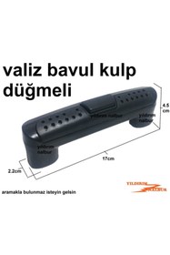 Resim Çeşitli Valiz Kulbu 17cm Noktalı Yüksek Model Düğmeli Basma Bavul Tutamak Bavul Çekme Kolu Valiz Çanta Basma 