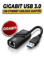 Resim Yüksek Hızlı İnternet Kablosuz Usb 3.0/3.1 Gigabit Ethernet Adapter 10/100/1000mbps Network Lan Converter For Laptop /pc & Mac Uyumlu 001 