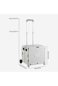 Resim valkyrie Katlanabilir İki Tekerlekli Alışveriş ve Depolama Çantası – Kapaklı Teleskopik Çekme Kolu K 