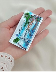 Resim Magnet Kule Palmiye Nazar Göz Boncuk Taşlı Mıknatıslı Buzdolabı Süsü 
