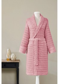 Resim Sadem Organik Linden Şal Yaka Bornoz Pembe 