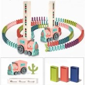 Resim Lucky Power Çocuklar Için Erken Eğitim Elektrikli Domino Oyuncak Küçük Tren-Müzik Ve Işıklarla (Yurt Dışından) 