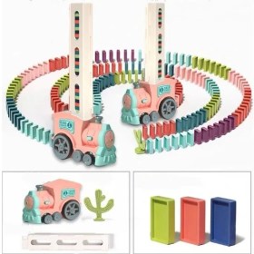 Resim Lucky Power Çocuklar Için Erken Eğitim Elektrikli Domino Oyuncak Küçük Tren-Müzik Ve Işıklarla (Yurt Dışından) 