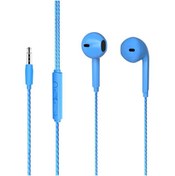 Resim AYG Lecoo Eh104Bl 3.5 Mm Jacklı Kablolu Kulak İçi Mikrofonlu Kulaklık Mavi 