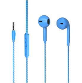 Resim AYG Lecoo Eh104Bl 3.5 Mm Jacklı Kablolu Kulak İçi Mikrofonlu Kulaklık Mavi 