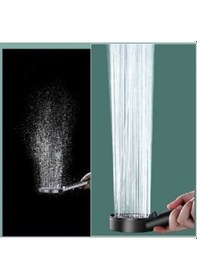 Resim 24242415488SA Turbo Fan 5 Fonksiyonlu Su Tasarruflu Duş Başlığı Siyah 