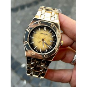 Resim Choppers Gold Renk Metal Kordon Gold Renk Çelik Kasa Gold-Siyah Renk Kadran Takvimli Tarzınıza Katkı Sağlayacak Erkek Kol Saati 