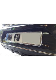 Resim Krom Köşeli Plakalık Araç Krom Plaka 2 Adet Çerçeve 2 Adet Altlık 395298262 