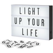 Resim Sevgiliye Hediye Lightbox A4 Led Işık Işıklı Mesaj Panosu 96 Harf Light Box Pano 