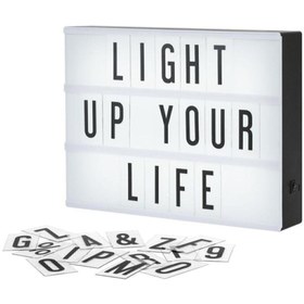 Resim Sevgiliye Hediye Lightbox A4 Led Işık Işıklı Mesaj Panosu 96 Harf Light Box Pano 