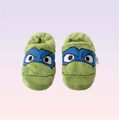Resim NİCKELODEON Genç Mutant Ninja Kaplumbağalar Leonardo Figürlü Peluş Terlik 