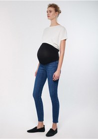 Resim Mavi - Vanessa Indigo Hamile Jean Pantolon 1043232047 - 435008129 