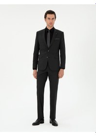 Resim Cacharel Antrasit Slim Fit Klasik Takım Elbise Gri 