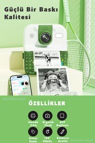 Resim airteknoloji P02 Çocuk Kamerası Dijital HD Video Kayıt ve Fotoğraf Termal Resim Kağıt Baskılı Yazıcı 