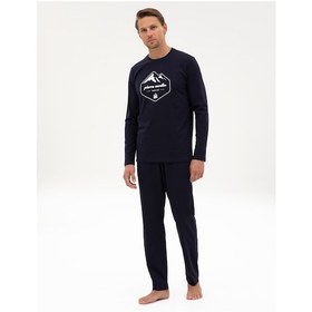 Resim Pierre Cardin Erkek Lacivert Pijama Takım 50322632-200 Lacivert 