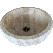 Resim Eskitme Traverten Dışı Patlatma Mini Lavabo 