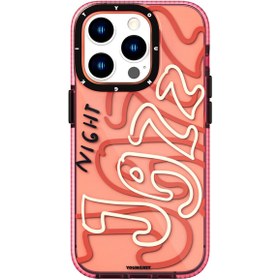 Resim Youngkit Apple iPhone 14 Pro Kılıf Şeffaf Renkli Yazı Temalı Tasarım YoungKit Jazz Serisi Kapak 