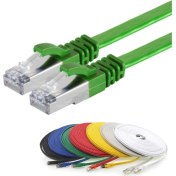 Resim IRENIS CAT7 Yassı FTP Ethernet (Network, LAN) Kablosu, Yeşil, 3 metre 