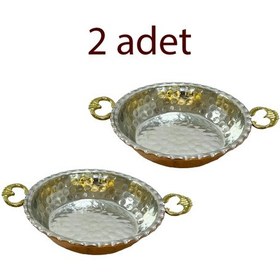 Resim 2 Adet Bakır Mini Kahvaltılık Bakır 