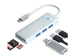 Resim Orico Type-C to 3.0 Kart Okuyucu 3 Portlu USB 3.0 Çoklayıcı Adaptör Siyah 