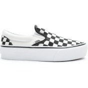 Resim Vans Classic Slip-On Platform Kadın Siyah - Bej Sneaker VN00018EBWW1.- 