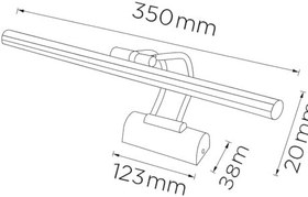 Resim SekaTech Krom Kasa LED Flüt Aplik | 6W | 3200K Gün Işığı | 35cm | Duvar Tipi Ayna/Tablo/Resim/Banyo Üstü Dekoratif Işık | IP20 İç Mekan Kullanım 