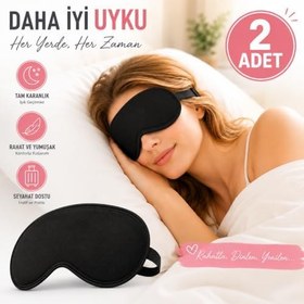 Resim 2 Adet Uyku Göz Bandı Işık Geçirmez Uyku Maskesi Seyahat Dinlenme Ve Meditasyon İçin 