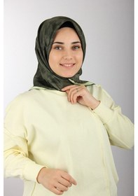 Resim AKER Koyu Somon Ipek Tivil Eşarp 7208713-991 - 90x90 / Haki Haki 