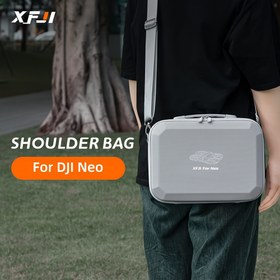 Resim XFJI Suni Deri Omuz Çantası Ayarlanabilir Askı ile - DJI Neo Drone ve RC-N3 Kontrol Cihazı için Dayanıklı, Sert Kabuk Kılıf, Taşınabilir ve Güvenli Depolama Çözümü, Drone Depolama Çantası | Ayarlanabilir Askı Çantası | Dayanıklı Fermuar Kapatma, Drone Aksesuarları 