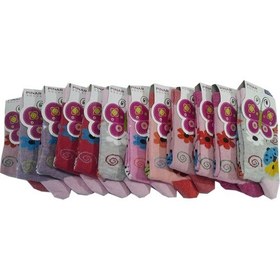 Resim Ertuğ Anne & Bebek Kız Çocuk Çorap 12'li Paket Asorti 