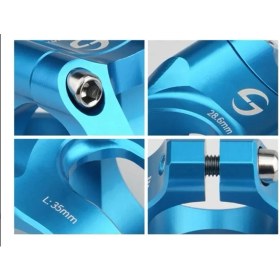 Resim Lunje 31.8mm Alüminyum Dayanıklı Mavi Gidon Boğazı Brm Bisiklet 