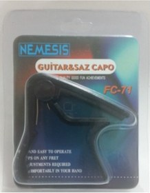 Resim Nemesis Fc-71 Model Siyah Renk Metal Ukulele Kapo Kelepçe 