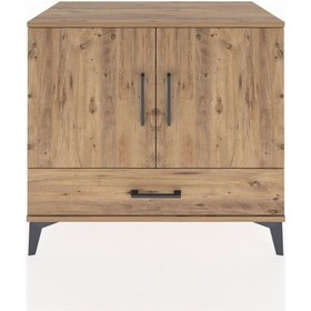 Resim Hyperion Şifonyer 3 Raflı Tek Çekmeceli 2 Kapaklı 88x44x80 Ça... Çam 