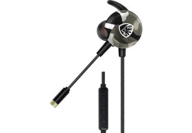 Resim Hytech HY-GK4 Esnek Mikrofonlu Kamuflajlı Kulak İçi Oyuncu Kulaklığı 