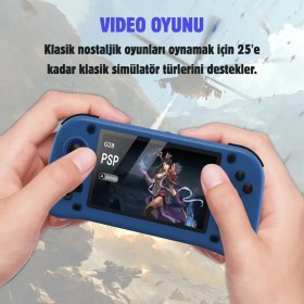 Resim YKK Store G28 Retro Game Console | 4.3” IPS Hd, 10.000 Oyun, 64GB, Uzun Ömürlü Batarya 